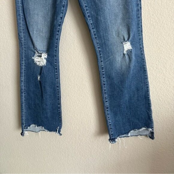 MOTHER The Insider Crop Step ChewJeans 27 Dancing On Coals Blue - Picture 8 of 16